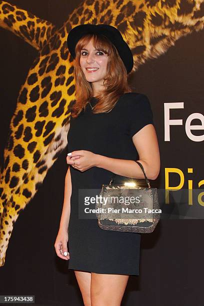 Actress Monia Chokri attends a photocall during the 66th Locarno Film Festival on August 10, 2013 in Locarno, Switzerland.