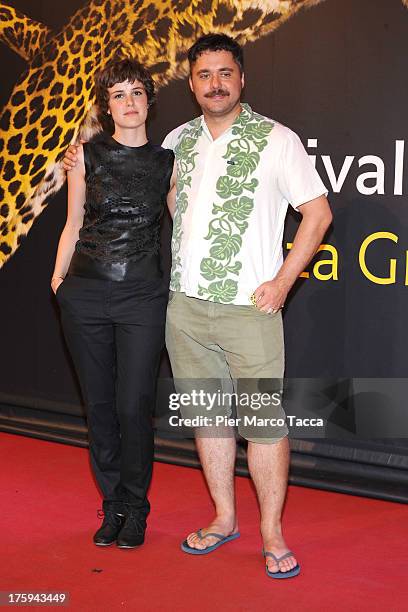 Actress Carla Juri and Director David Wnendt attend a photocall during the 66th Locarno Film Festival on August 10, 2013 in Locarno, Switzerland.