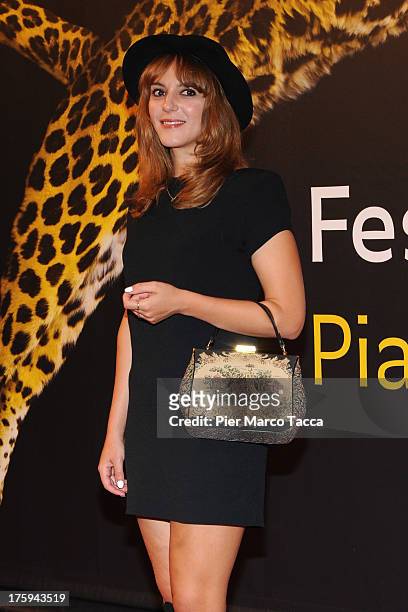 Actress Monia Chokri attends a photocall during the 66th Locarno Film Festival on August 10, 2013 in Locarno, Switzerland.