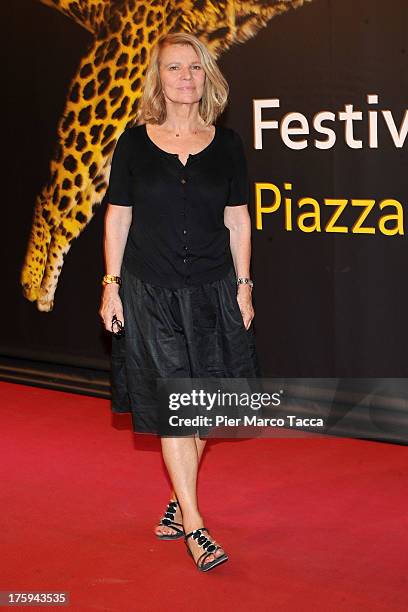 Actress Nicole Garcia attends a photocall during the 66th Locarno Film Festival on August 10, 2013 in Locarno, Switzerland.