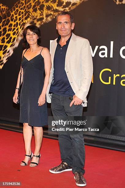 Maryline Canto and Antoine Chappey attend a photocall during the 66th Locarno Film Festival on August 10, 2013 in Locarno, Switzerland.