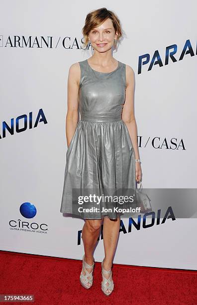 Actress Calista Flockhart arrives at the Los Angeles Premiere "Paranoia" at DGA Theater on August 8, 2013 in Los Angeles, California.