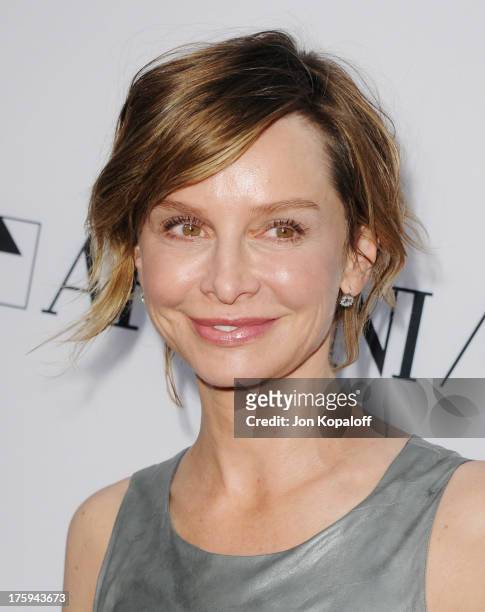 Actress Calista Flockhart arrives at the Los Angeles Premiere "Paranoia" at DGA Theater on August 8, 2013 in Los Angeles, California.