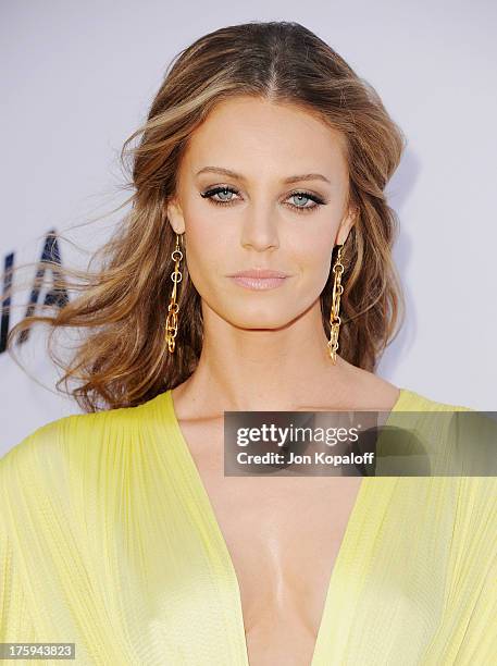 Actress Christine Marzano arrives at the Los Angeles Premiere "Paranoia" at DGA Theater on August 8, 2013 in Los Angeles, California.