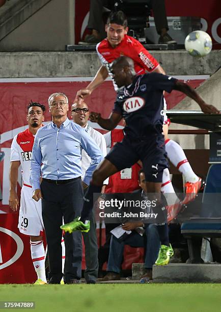 Claudio Ranieri, coach of AS Monaco looks on during the french Ligue 1 match between FC Girondins de Bordeaux and AS Monaco FC at the Stade...