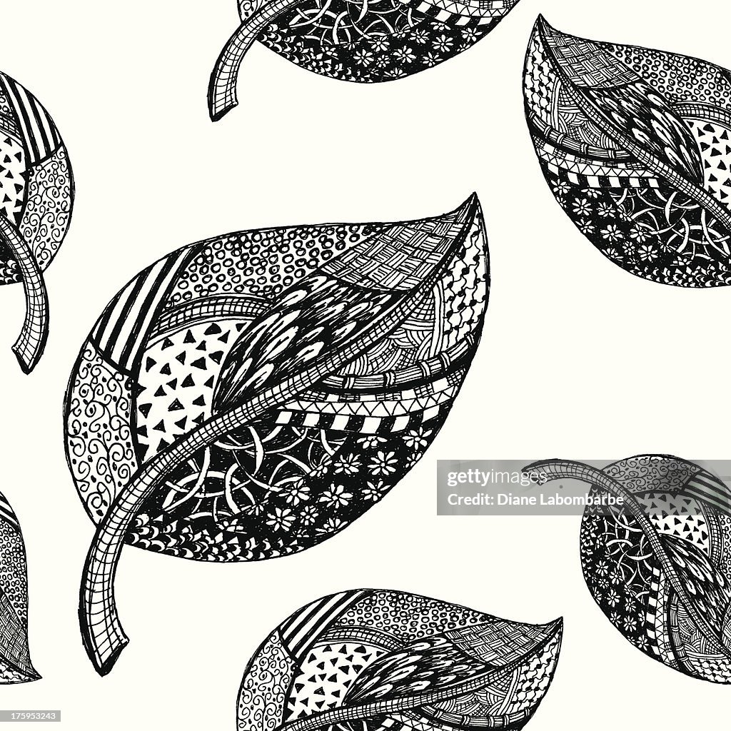 Leave Style Pattern Vector Leaf Patterns