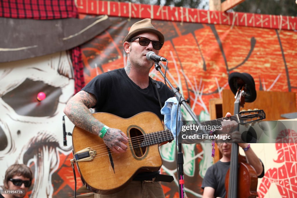Adam Rouch Musician Adam Roach of the band Beso Negro performs at the Mike Shine ...