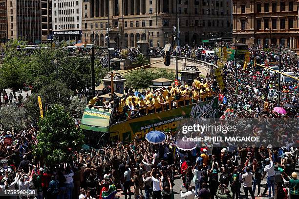 Springboks Rugby Bus 1,010 Rugby World Cup Trophy Tour South Africa Stock Photos, High-Res ...