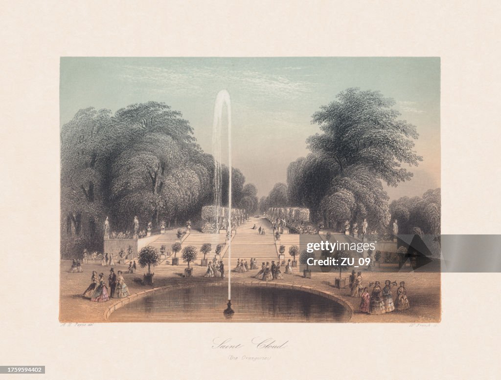 Saint Cloud, painted by A.H. Payne, chromolithograph, published ca. 1835