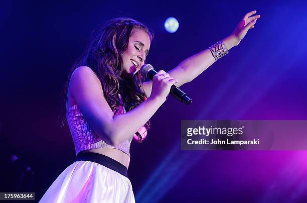 Carly Rose Sonenclar performs at the Best Buy Theater on August 10, 2013 in New York City.