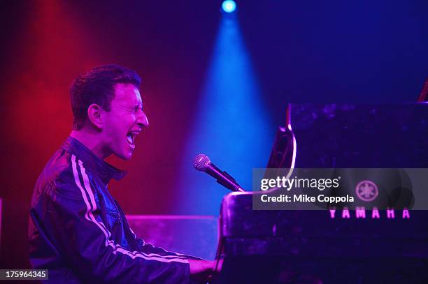 Musician Michael Pollack performs at Best Buy Theater on August 10, 2013 in New York City.