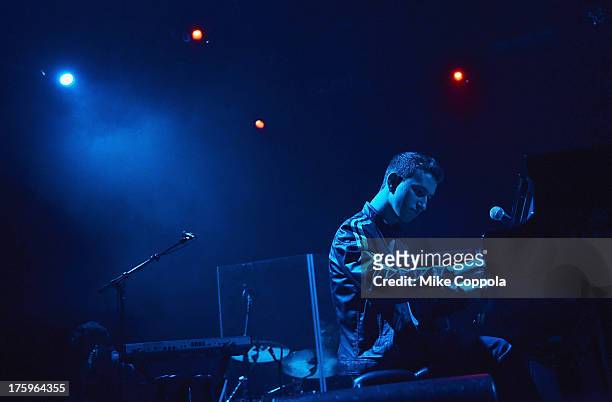 Musician Michael Pollack performs at Best Buy Theater on August 10, 2013 in New York City.