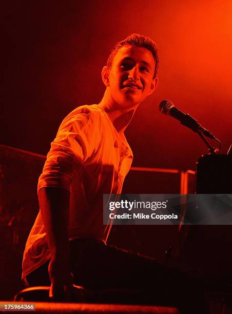 Musician Michael Pollack performs at Best Buy Theater on August 10, 2013 in New York City.