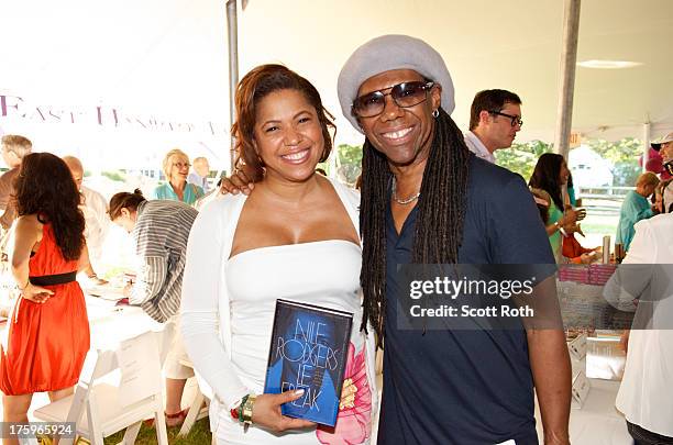 Nile Rodgers and a fan attend the 9th Annual Authors Night at The East Hampton Library on August 10, 2013 in East Hampton, New York.