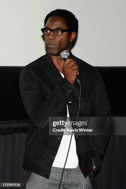 Actor Isaiah Washington attends "Blue Caprice" premiere during NEXT WEEKEND, presented by Sundance Institute at Sundance Sunset Cinema on August 10,...