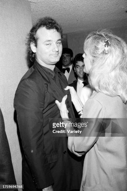 Bill Murray and Judy Ovitz attend an event, benefitting Saint John's Hospital in Santa Monica, at Avco Theaters in the Westwood neighborhood of Los...