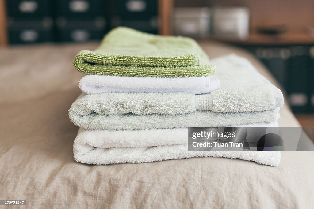 Stack Pack Towels Stack Of Towels High-Res Stock Photo - Getty Images