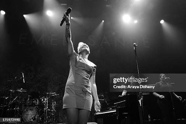 Emeli Sande performs live at Club Nokia on August 10, 2013 in Los Angeles, California.