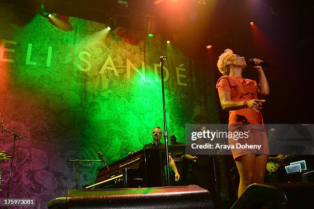 Emeli Sande performs live at Club Nokia on August 10, 2013 in Los Angeles, California.