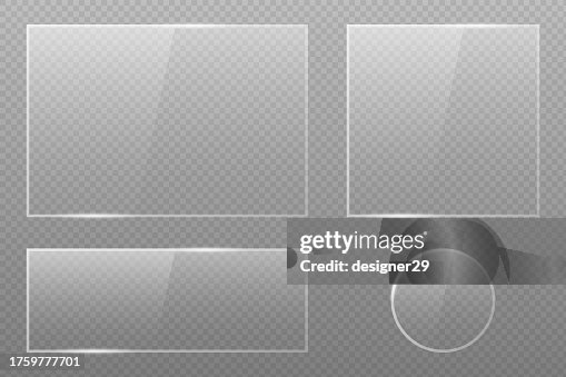 Glass Plate or Window Set Vector Design on Transparent Background. Glass Plate or Window Set Vector Design on Transparent Background.