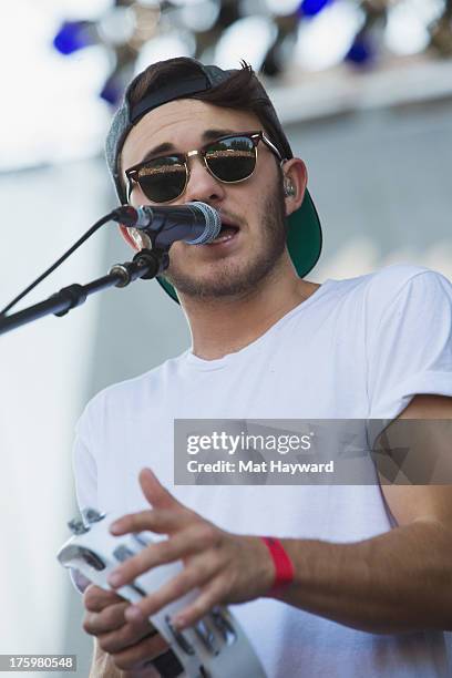 Jordi Davieson of San Cisco performs on stage during Summer Camp hosted by 107.7 The End at Marymoor Park on August 10, 2013 in Seattle, Washington.