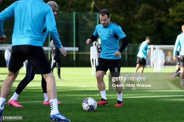 Ryan Fraser during a Southampton FC training session at the Staplewood Campus on October 27, 2023 in Southampton, England.