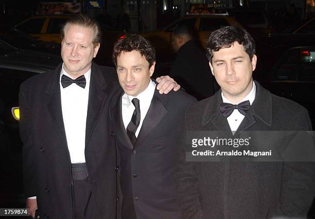 Saturday Night Live" cast members Darrell Hammond, Chris Kattan, and Chris Parnell attend a benefit for the American Foundation for AIDS Research...