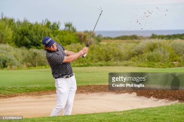 Peter Baker of England in action during Day Two of the Sergio Melpignano Senior Italian Open at San Domenico Golf on October 27, 2023 in Savelletri,...
