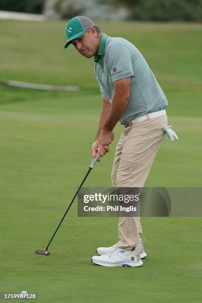 Clark Dennis of United States in action during Day Two of the Sergio Melpignano Senior Italian Open at San Domenico Golf on October 27, 2023 in...