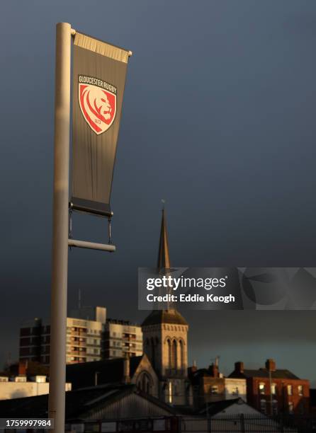 General views outside the Kingsholm Stadium before the Gallagher Premiership Rugby match between Gloucester Rugby and Saracens at Kingsholm Stadium...