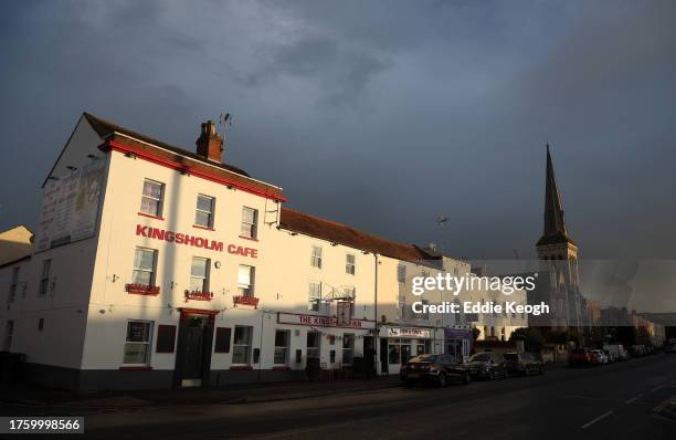 General views outside the Kingsholm Stadium before the Gallagher Premiership Rugby match between Gloucester Rugby and Saracens at Kingsholm Stadium...