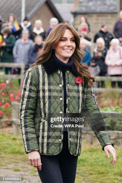 Catherine, Princess of Wales, known as the Duchess of Rothesay when in Scotland, visits Outfit Moray, an award-winning charity delivering...