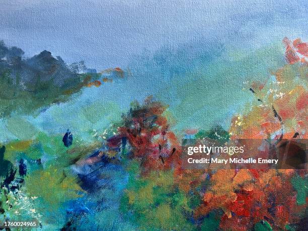 autumn hedgerow - vanishing point path stock illustrations