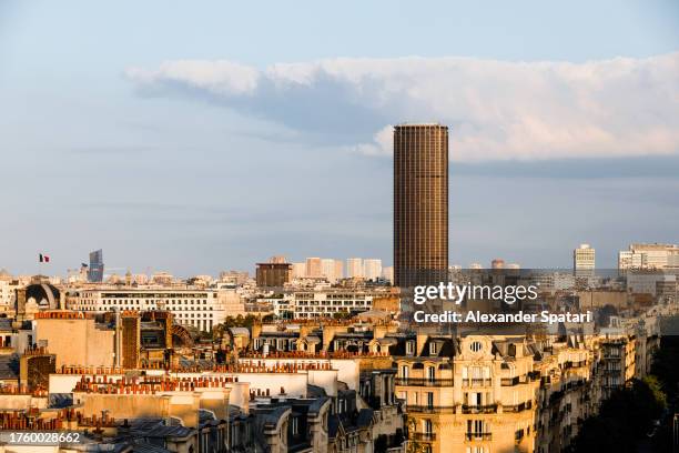 paris skyline with montparnasse tower, france - tour montparnasse stock pictures, royalty-free photos & images