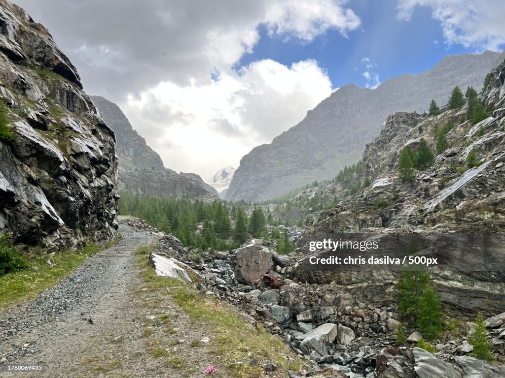 Scenic view of mountains against sky,Zermatt,Switzerland