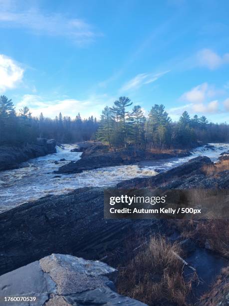 scenic view of land against sky,carlton,minnesota,united states,usa - carlton stock pictures, royalty-free photos & images