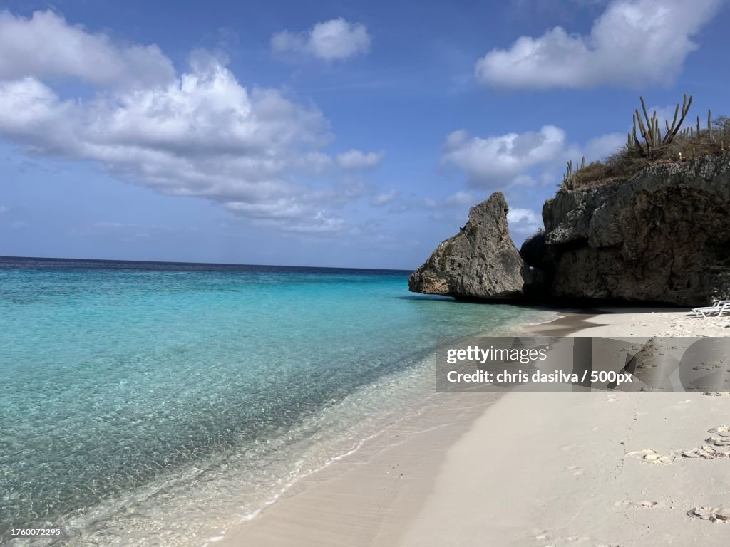 Scenic view of sea against sky,Curacao