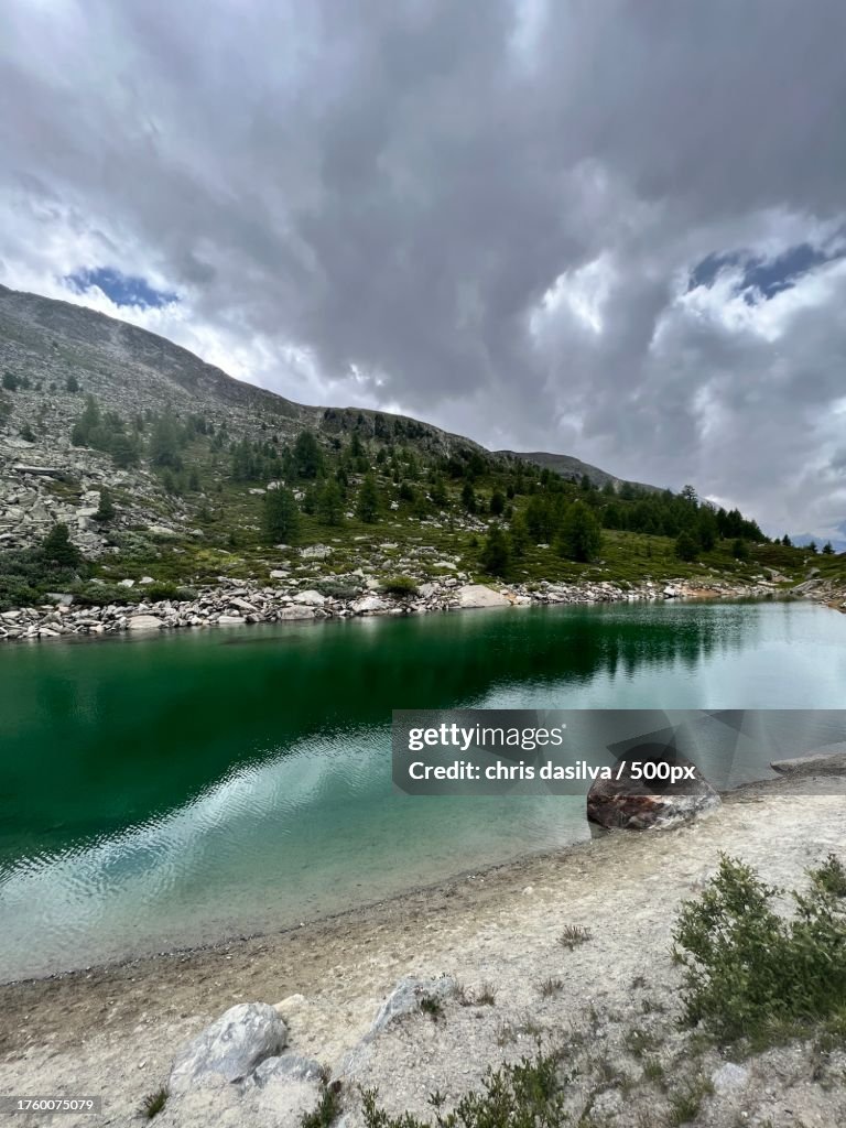 Scenic view of lake against sky,Zermatt,Switzerland