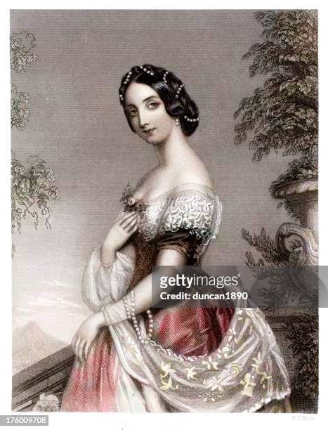 美しい若い女性 - 19世紀点のイラスト素材／クリップアート素材／マンガ素材／アイコン素材
