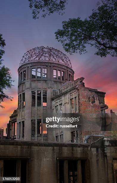 atomic bomb bome, hiroshima - hiroshima peace memorial stock pictures, royalty-free photos & images