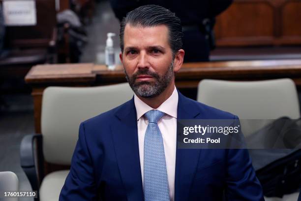 Former U.S. President Donald Trump's son and co-defendant, Donald Trump Jr. Attends the Trump Organization civil fraud trial, in New York State...