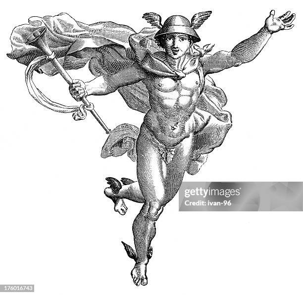 illustrations, cliparts, dessins animés et icônes de hermes - mercure