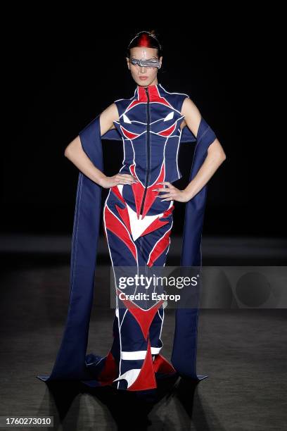 Fashion designer Sergio Castaño-Peña at Syndical Chamber at Spring/Summer 2024 fashion show during the 080 Barcelona Fashion Week at Recinte...