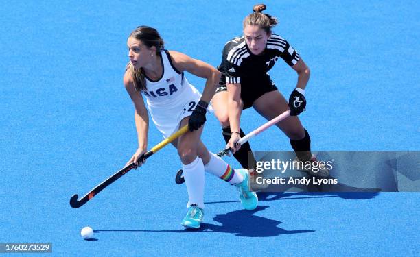 Amanda Golini of Team USA at Women's Field Hockey at Centro Deportivo de Hockey Césped during Santiago 2023 Pan Am Games day 6 on October 26, 2023 in...