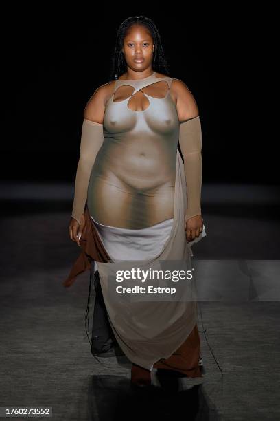 Fashion designer Sergio Castaño-Peña at Syndical Chamber at Spring/Summer 2024 fashion show during the 080 Barcelona Fashion Week at Recinte...