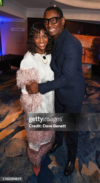 Brenda Emmanus and David Harewood OBE attend The 2024 Powerlist Celebration Of Black Excellence Awards at The Grosvenor House Hotel on October 27,...