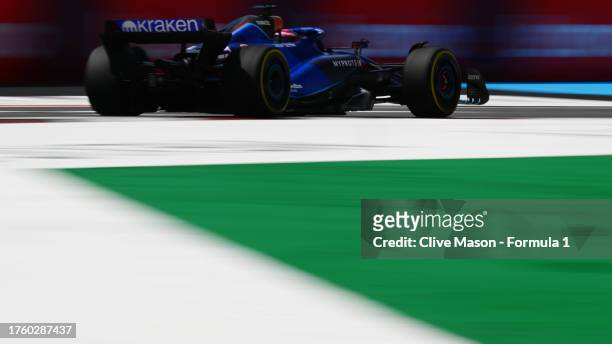 Alexander Albon of Thailand driving the Williams FW45 Mercedes on track during practice ahead of the F1 Grand Prix of Mexico at Autodromo Hermanos...