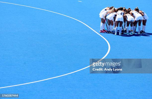 Team USA against Team Trinidad and Tobago at Women's Field Hockey at Centro Deportivo de Hockey Césped during Santiago 2023 Pan Am Games day 6 on...