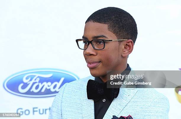 Wynton Harvey arrives at the 11th annual Ford Neighborhood Awards at the MGM Grand Garden Arena on August 10, 2013 in Las Vegas, Nevada.