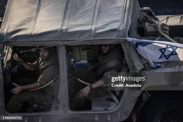 Israel continues to deploy soldiers, tanks and armored vehicles near the Gaza border as Israeli attacks continue on the 27th day in Sderot, Israel on...